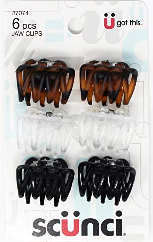 SCUNCI GANCHOS 6PCS MARRON TRANSPARENTE NEGRO