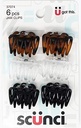 SCUNCI GANCHOS 6PCS MARRON TRANSPARENTE NEGRO