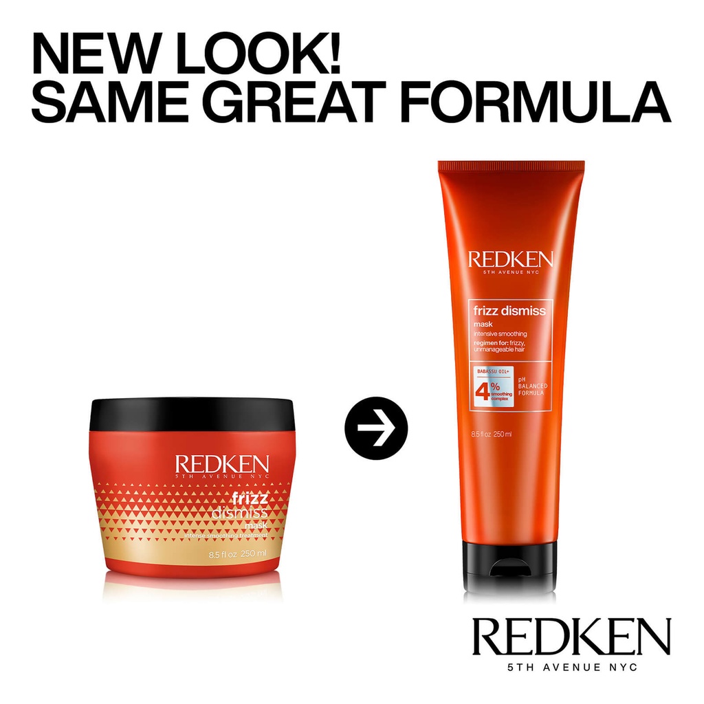 Redken | Frizz Dismiss | Mask | Smoothing Treatment | Babassu Oil | for All Hair Types | 250 Ml