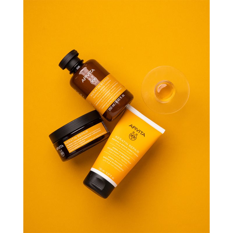 Apivita Keratin Repair Nourish Repair Hair Mask Restorative Mask for Damaged Hair with Keratin 200 Ml