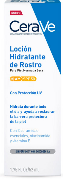Cerave Moisturizing Face Cream SPF50 - Normal to Dry Skin 52ml