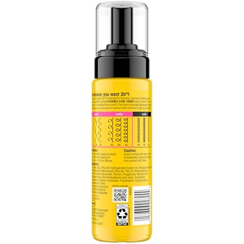 Göt2b Got2b Curled Flexible Curl Foam, 190g, for Type 2-3 Curls, Wavy & Curly Hair, for Bouncy Curls, Lightweight Hold, No Crunch Formula 190g