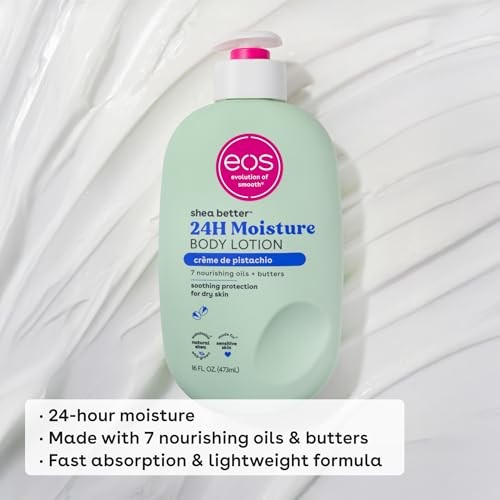 Eos Shea Better Body Lotion- Creme De Pistachio  Soothes Dry Skin  16 Fl Oz