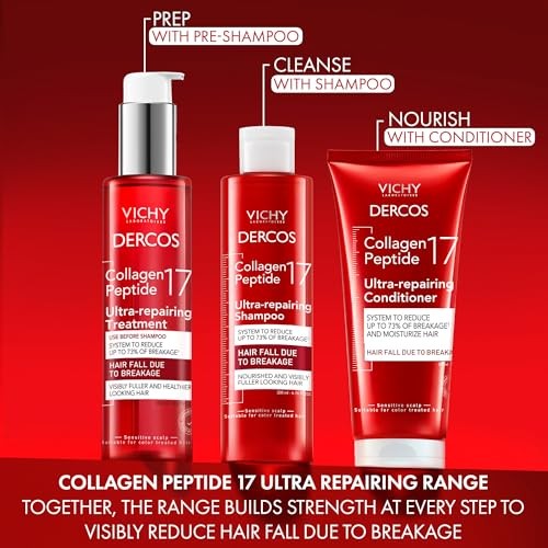 Vichy Dercos Collagen Peptide 17 Ultra-Repairing Shampoo (13.52 Fl. Oz.)