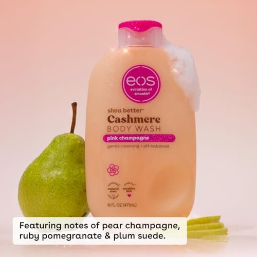 Eos Shea Better Cashmere Body Wash  Pink Champagne  Creamy Gel Formula  16 Fl Oz