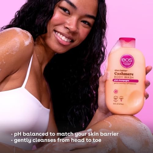 Eos Shea Better Cashmere Body Wash  Pink Champagne  Creamy Gel Formula  16 Fl Oz