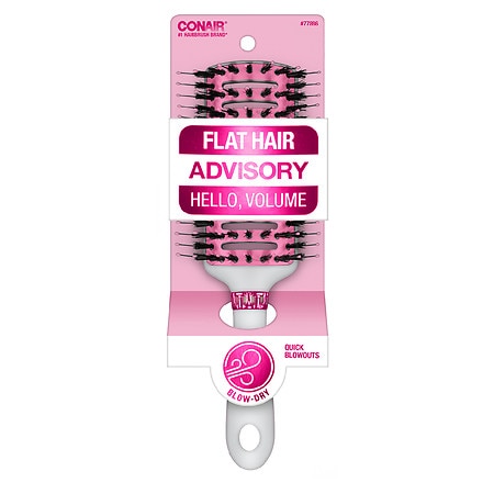 CONAIR FLAT HAIR ADVISORY HELLO VOLUME CEPILLO ROSADO