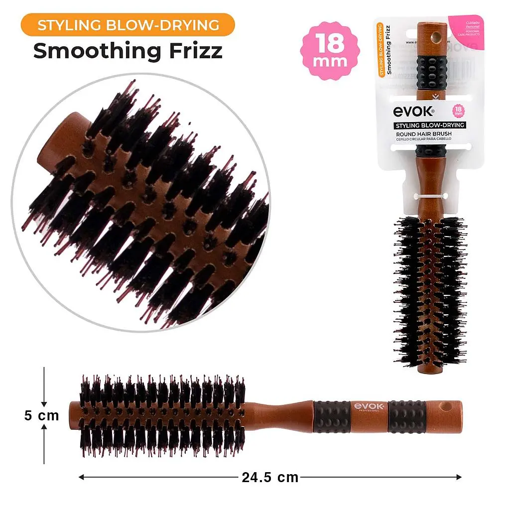 EVOK CEPILLO TERMICO PARA CABELLO 18MM CIRCULAR