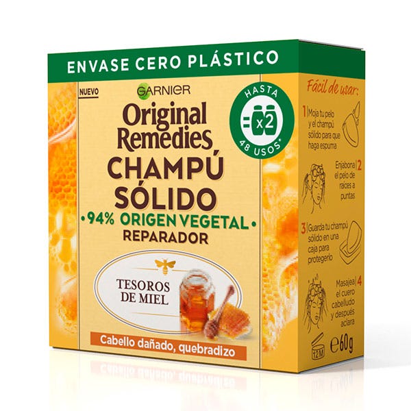 GARNIER ORIGINAL REMEDIES SHAMPOO SOLIDO TESOROS DE MIEL 60GR