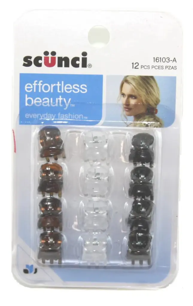 SCUNCI JAW CLIPS 12PCS GANCHITOS TIPO PIOJITOS