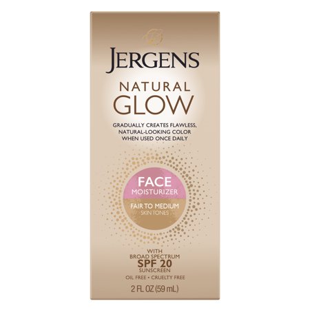 JERGENS NATURAL GLOW FACE MOISTURIZER AUTOBRONCEADOR PROGRESIVO FACIAL HIDRATANTE
