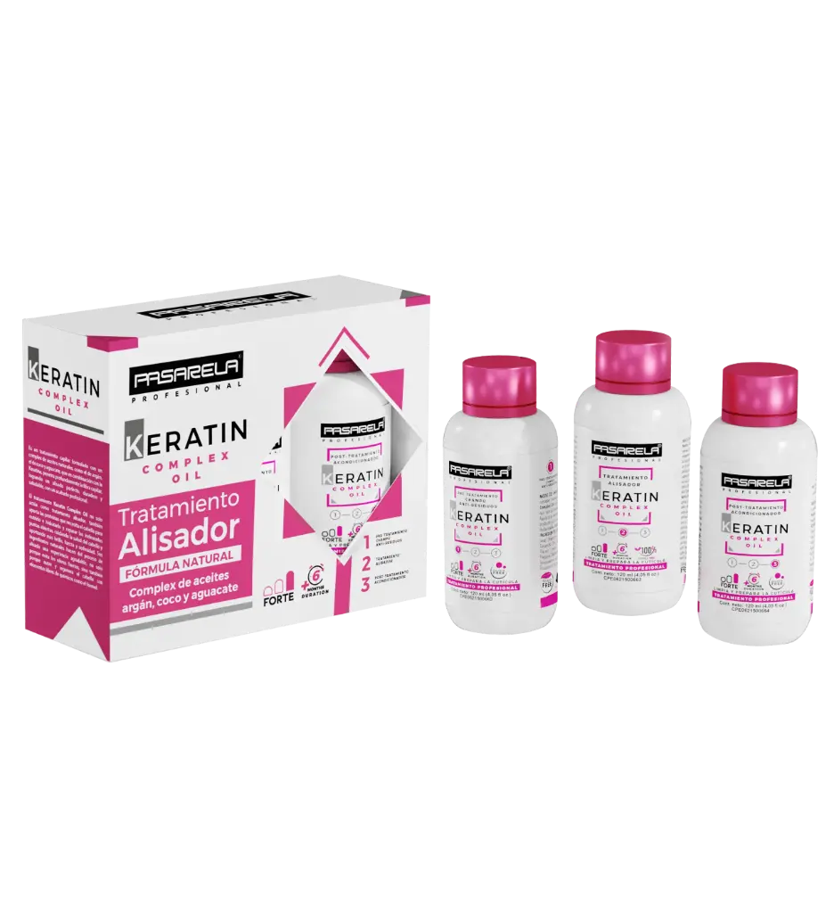 PASARELA KERATIN COMPLEX 3 PASOS 180ML CIRUGIA SIN FORMOL