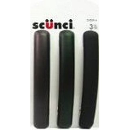 SCUNCI BARRETTES 3PCS VINOTINTO VERDE NEGRO