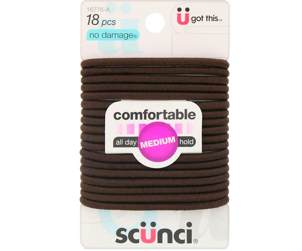SCUNCI COLAS 18PCS MARRONES 