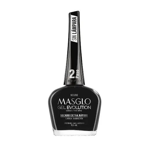 MASGLO GEL EVOLUTION PASO 2 ESMALTE DE GEL SIN LAMPARA (NEGRO)