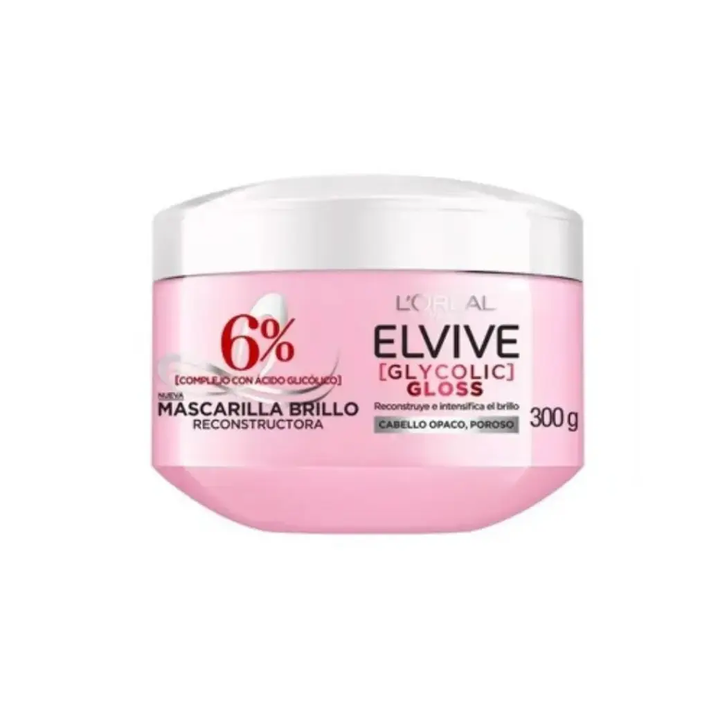 LOREAL ELVIVE MASCARILLA 300GR GLYCOLIC GLOSS 