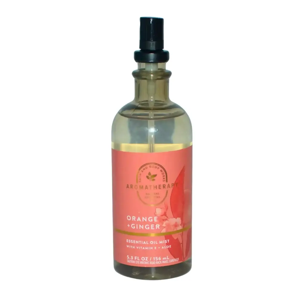 AROMATHERAPY ESSENTIAL OIL MIST BATH AND BODY ORANGE + GINGER 