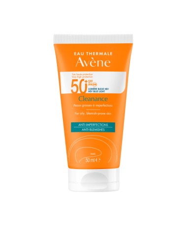 Avene Cleanance solar SPF 50+ protector solar para rostros grasos 50ml