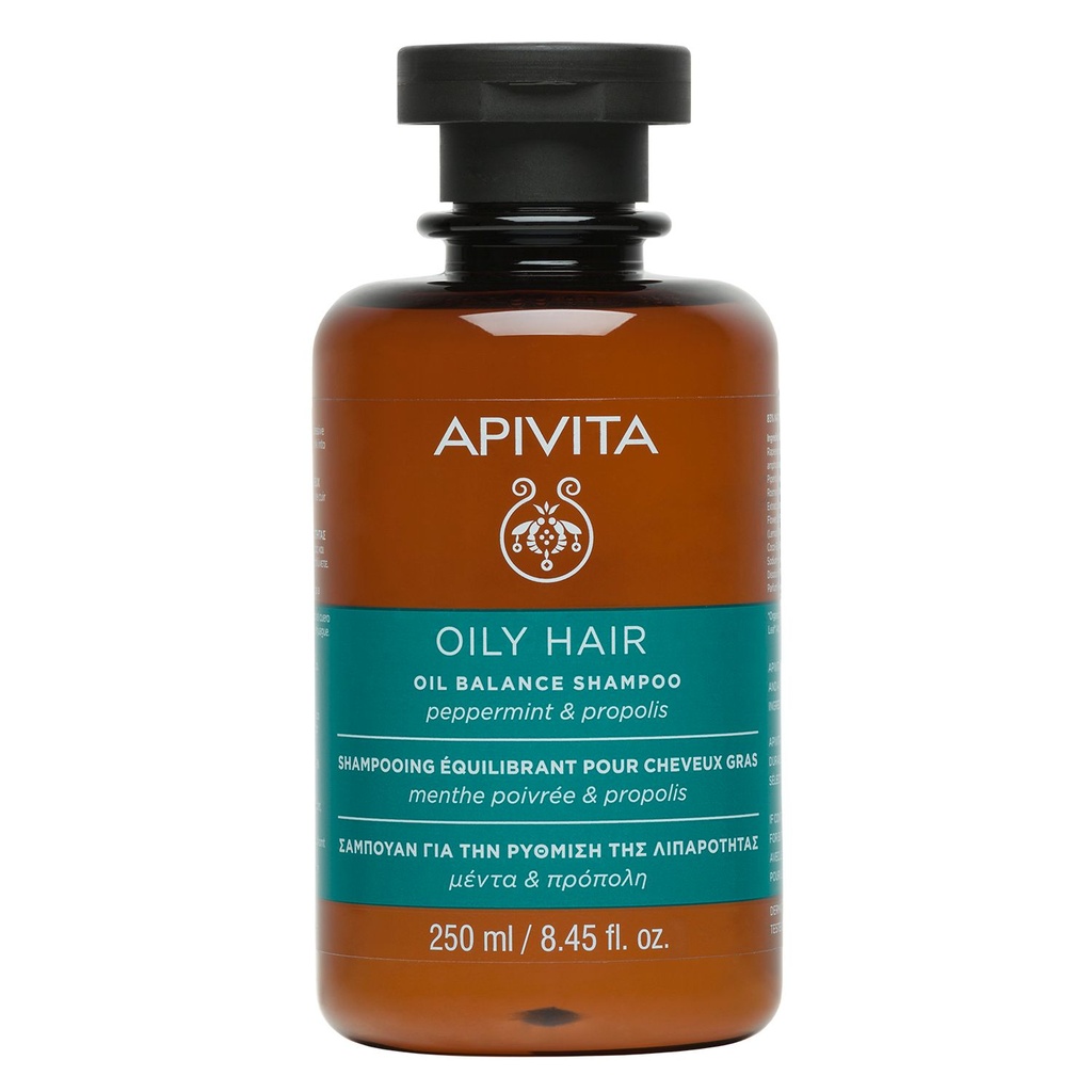 Apivita Shampoo balanceador para cabellos Grasos con menta y propoleo 250ml