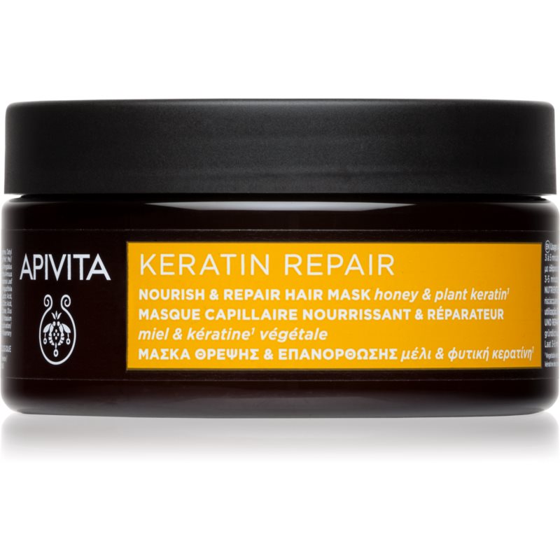 Apivita Mascarilla de keratina Nutritiva y reparadora para cabellos muy secos y dañados 200ml