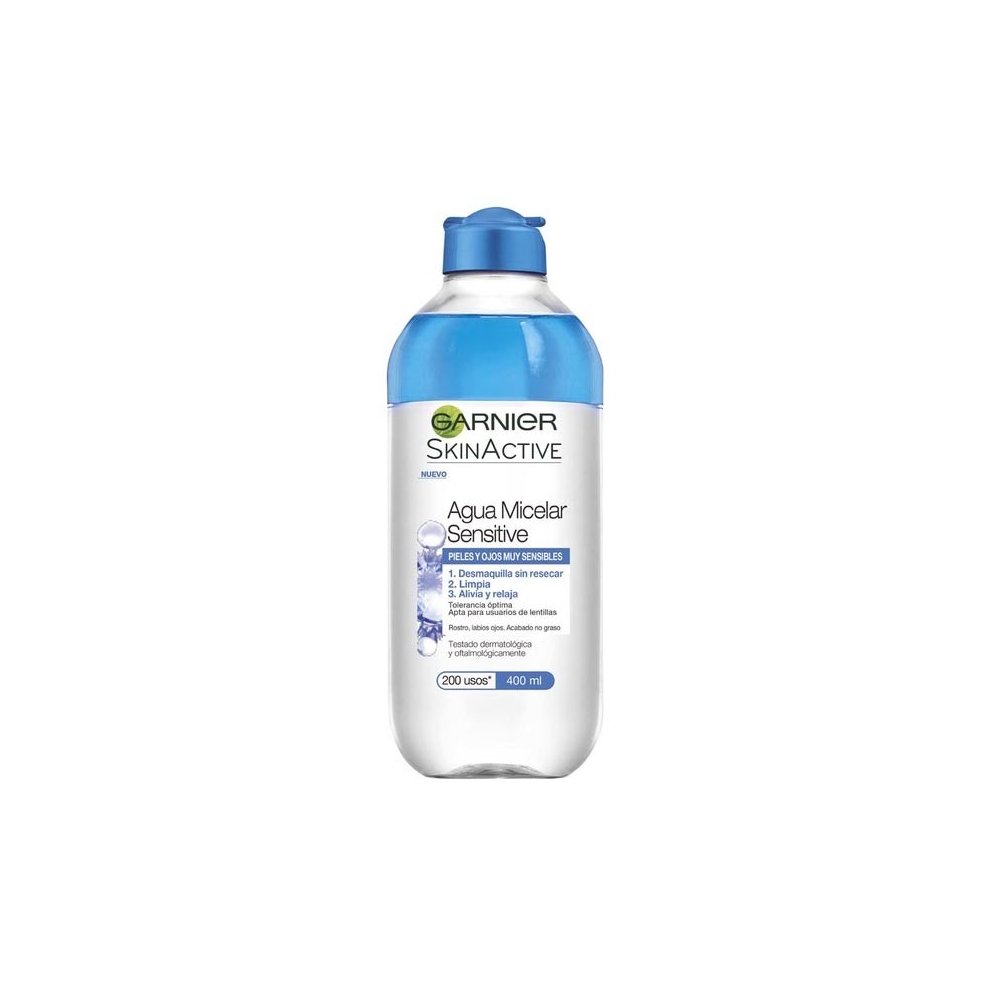 Garnier Skin Active Agua micelar Bi-fasica 400ml pieles sensibles y ojos delicados 