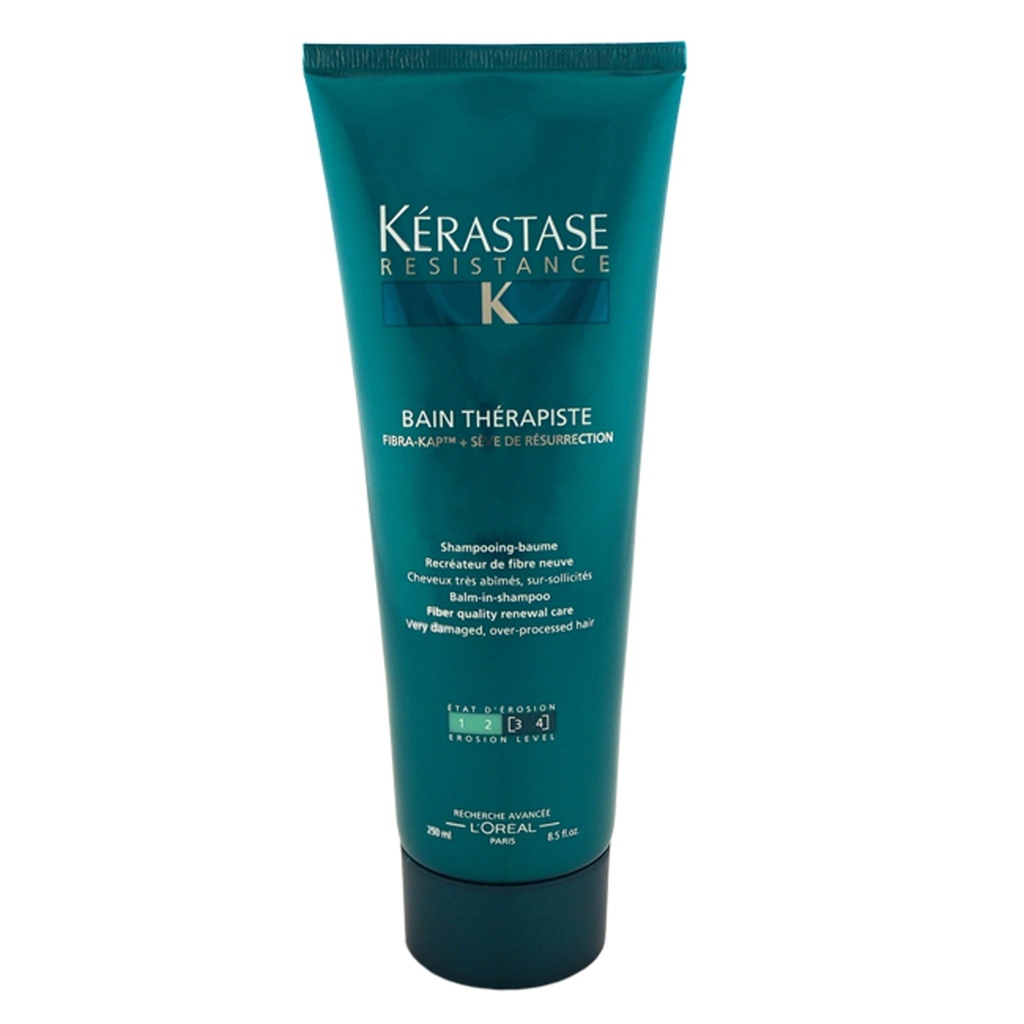 Kerastase Resistance Bain Therapiste Balm in Shampoo Fiber Quality Renewal Care 250 ml Shampoo Balsamico renovador de fibra capilar para cabellos debilitados
