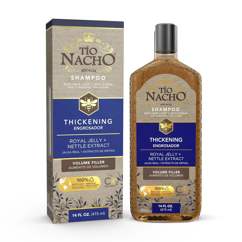 Tio Nacho Thickening & Volume Filler Shampoo Anti-Caida y Engrosador 415ml Jalea Real y extracto de ortiga
