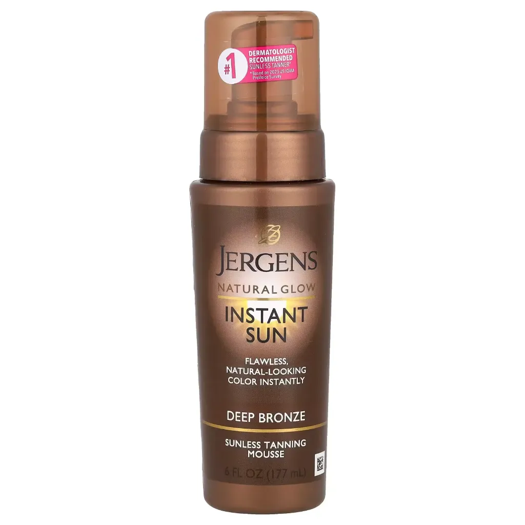 JERGENS NATURAL GLOW SUNLESS TANNING MOUSSE DEEP BRONCE AUTOBRONCEADOR INSTANTANEO