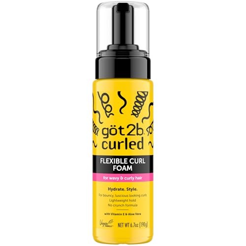 Got2b Curled Flexible Curl Foam190g espuma para rulos, rizos y ondulados