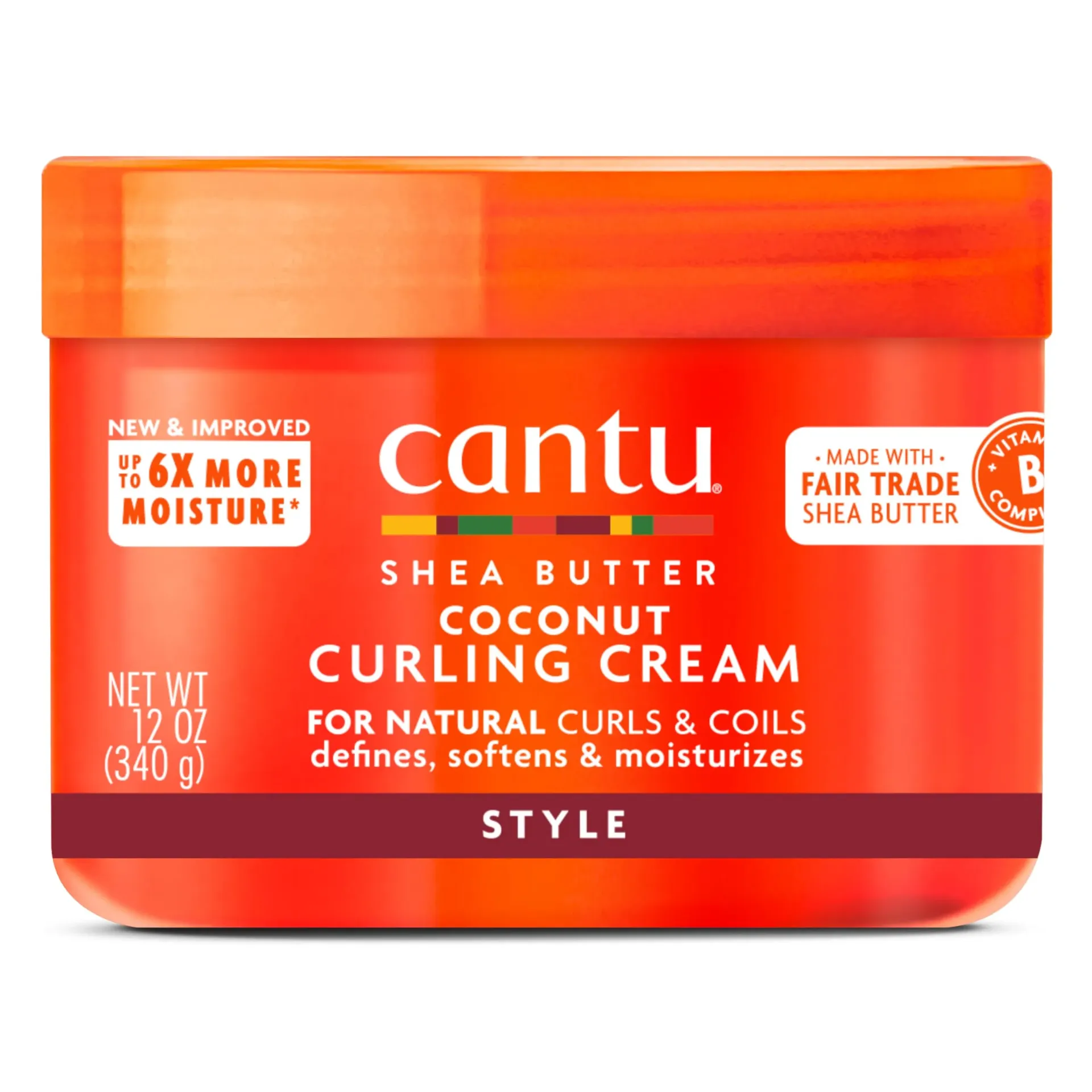 Cantu coconut Curling cream Curly Hair Cream for Fixing and Styling 355ml Crema de peinar para rizos y rulos
