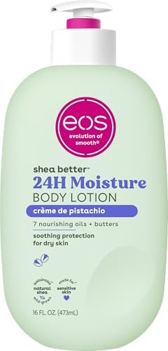 Eos Shea Better Body Lotion- Creme De Pistachio  Soothes Dry Skin  473ml crema corporal de pistacho para pieles muy secas