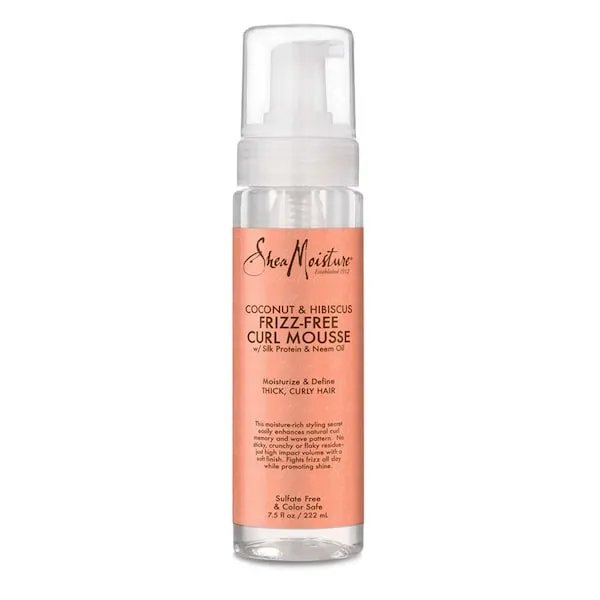Shea Moisture Coconut & Hibiscus Frizz Free Curl Mousse 222ml Mosse para rizos y rulos