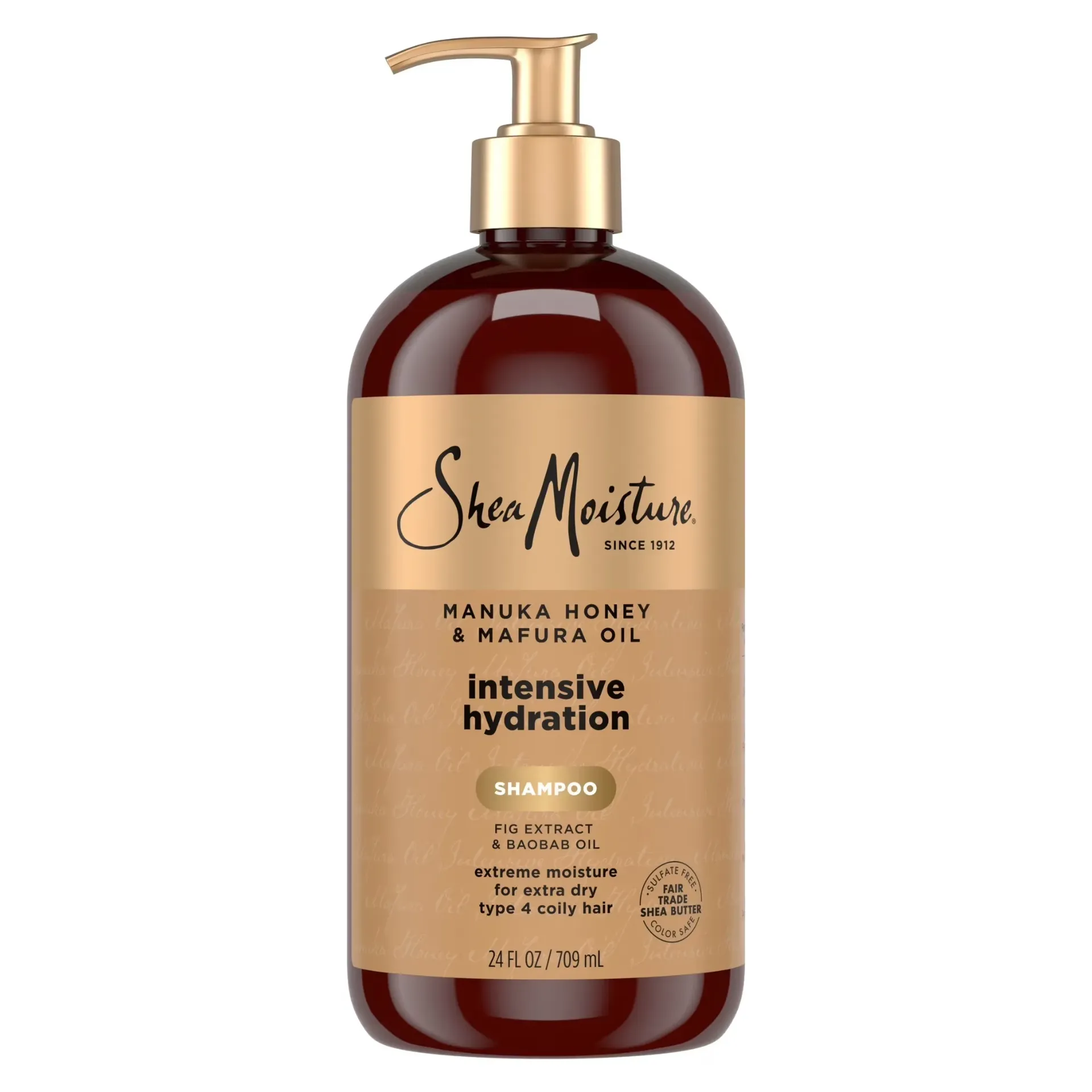 Shea Moisture Intensive Hydration Shampoo for Dry Damaged Hair Manuka Honey  Mafura Oil SulfateFree 710ml Shampoo para cabello seco y dañado