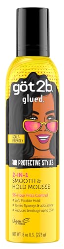 Got2B Glued Smooth & Hold Hair Mousse 226g Mousse 2 en 1 Suavizante y fijador para control de frizz