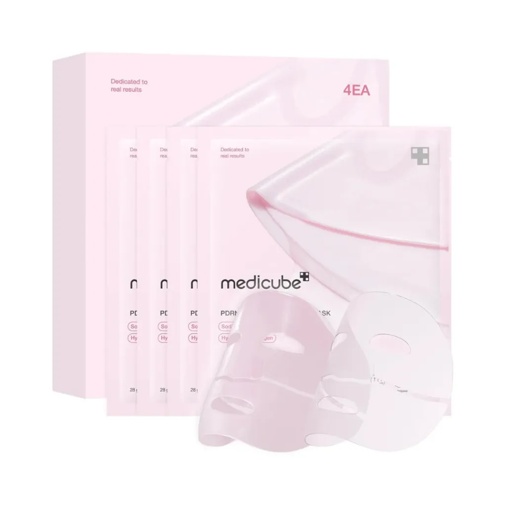 Medicube pdrn pink collagen gel mask Pack de 4 Mascarillas de 28gr c/u