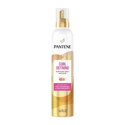 Pantene Curl Defining Mousse  Pro-Vitamin B5 and Antioxidant Formula  Moisture Lock  187g espuma pantene para rizos