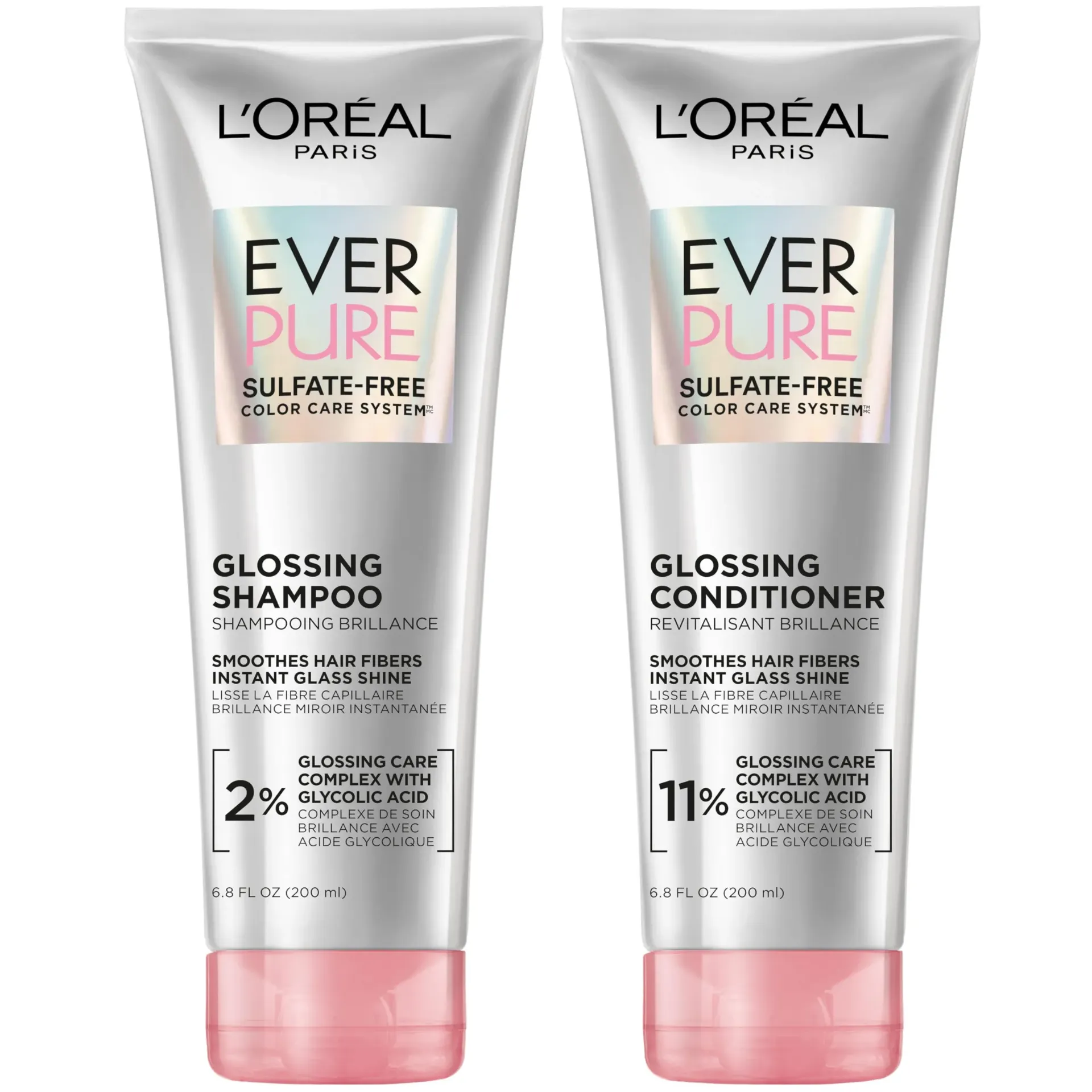 Loreal ever pure Glossing Combo SHAMPOO Y ACONDICIONADOR 200ml