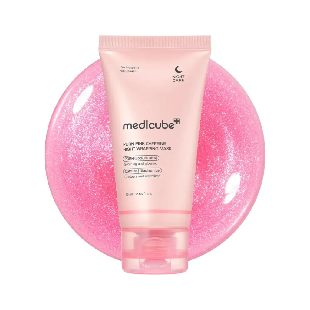 Medicube PDRN pink caffeine night wrapping mask 75ml