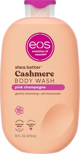 Eos Shea Better Cashmere Body Wash  Pink Champagne  Creamy Gel Formula  473ml Gel de baño textura cremosa