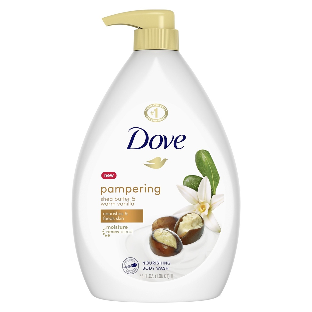 Dove Shea Butter + Vanilla Pamper Moisturizing Body Wash 905 Ml gel de baño