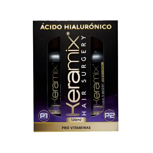 KERAMIX CIRUGIA COMBO PASO 1 Y 2 ACIDO HIALURONICO
