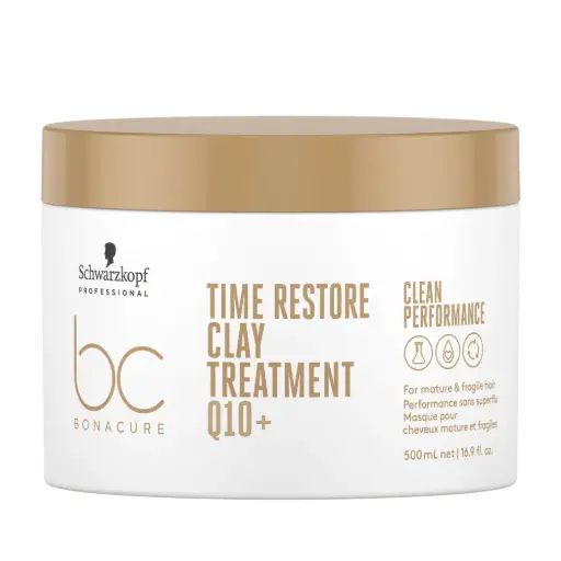 SCHWARZKZOPF BC BONACURE TIME RESTORE Q10+ CLAY TREATMENT 500ML TRATAMIENTO DE ARCILLA