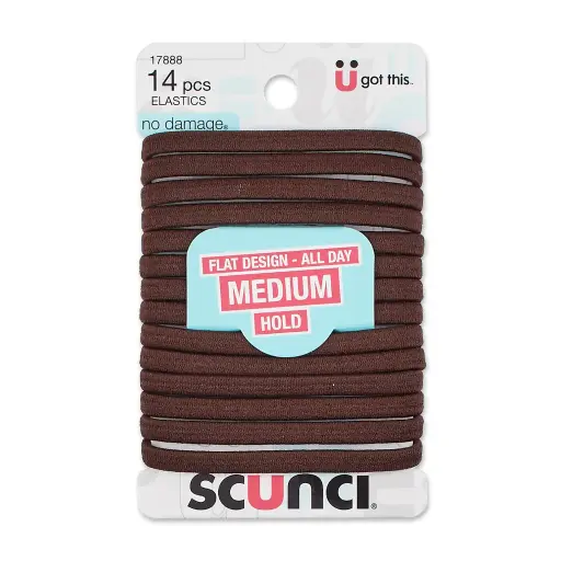 SCUNCI COLAS 14PCS MARRONES 