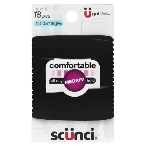 SCUNCI COLAS 18PCS NEGRAS 