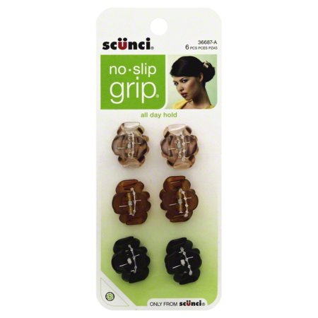SCUNCI GANCHOS 6PCS MARRON MIEL Y NEGRO