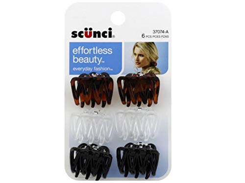 SCUNCI GANCHOS 6PCS MARRON TRANSPARENTE NEGRO