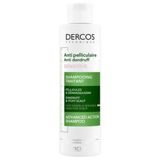 VICHY DERCOS ANTI-PELLICULAIRE SENSITIVE SHAMPOOING TRAITANT 200ML ANTI CASPA PARA PIEL SENSIBLE