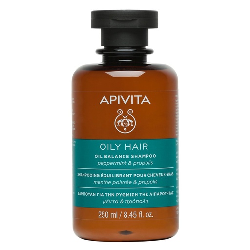 Apivita Shampoo balanceador para cabellos Grasos con menta y propoleo 250ml